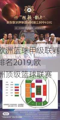 欧洲篮球甲级联赛排名2019,欧洲顶级篮球联赛