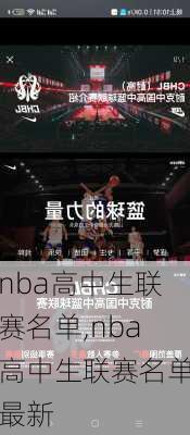 nba高中生联赛名单,nba高中生联赛名单最新