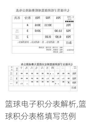 篮球电子积分表解析,篮球积分表格填写范例