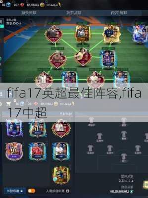 fifa17英超最佳阵容,fifa17中超