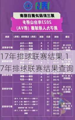 17年排球联赛结果,17年排球联赛结果查询