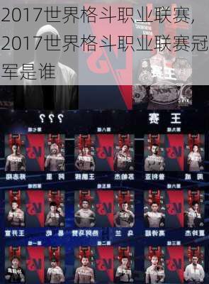 2017世界格斗职业联赛,2017世界格斗职业联赛冠军是谁