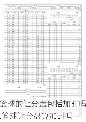 篮球的让分盘包括加时吗,篮球让分盘算加时吗