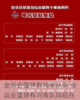 全运会篮球有河南队吗,全运会篮球有河南队吗现在