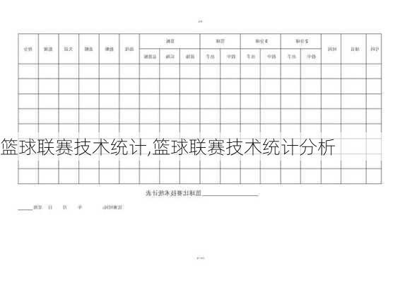 篮球联赛技术统计,篮球联赛技术统计分析