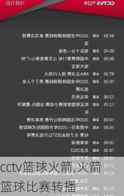 cctv篮球火箭,火箭篮球比赛转播