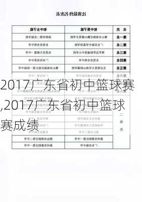 2017广东省初中篮球赛,2017广东省初中篮球赛成绩