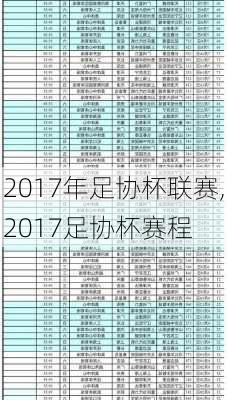 2017年足协杯联赛,2017足协杯赛程