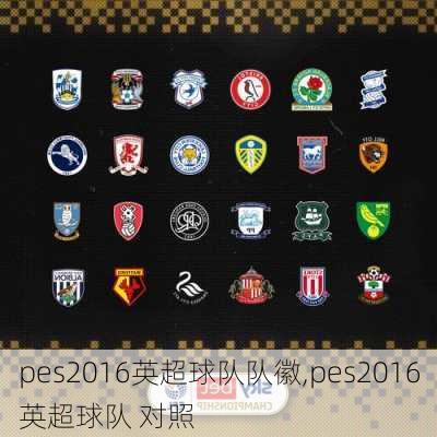 pes2016英超球队队徽,pes2016英超球队 对照