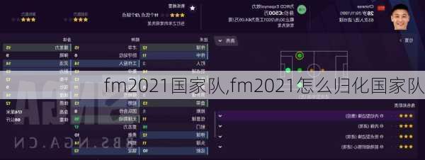 fm2021国家队,fm2021怎么归化国家队