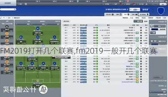 FM2019打开几个联赛,fm2019一般开几个联赛