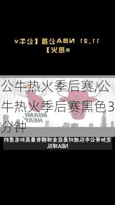 公牛热火季后赛,公牛热火季后赛黑色3分钟