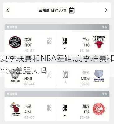 夏季联赛和NBA差距,夏季联赛和nba差距大吗